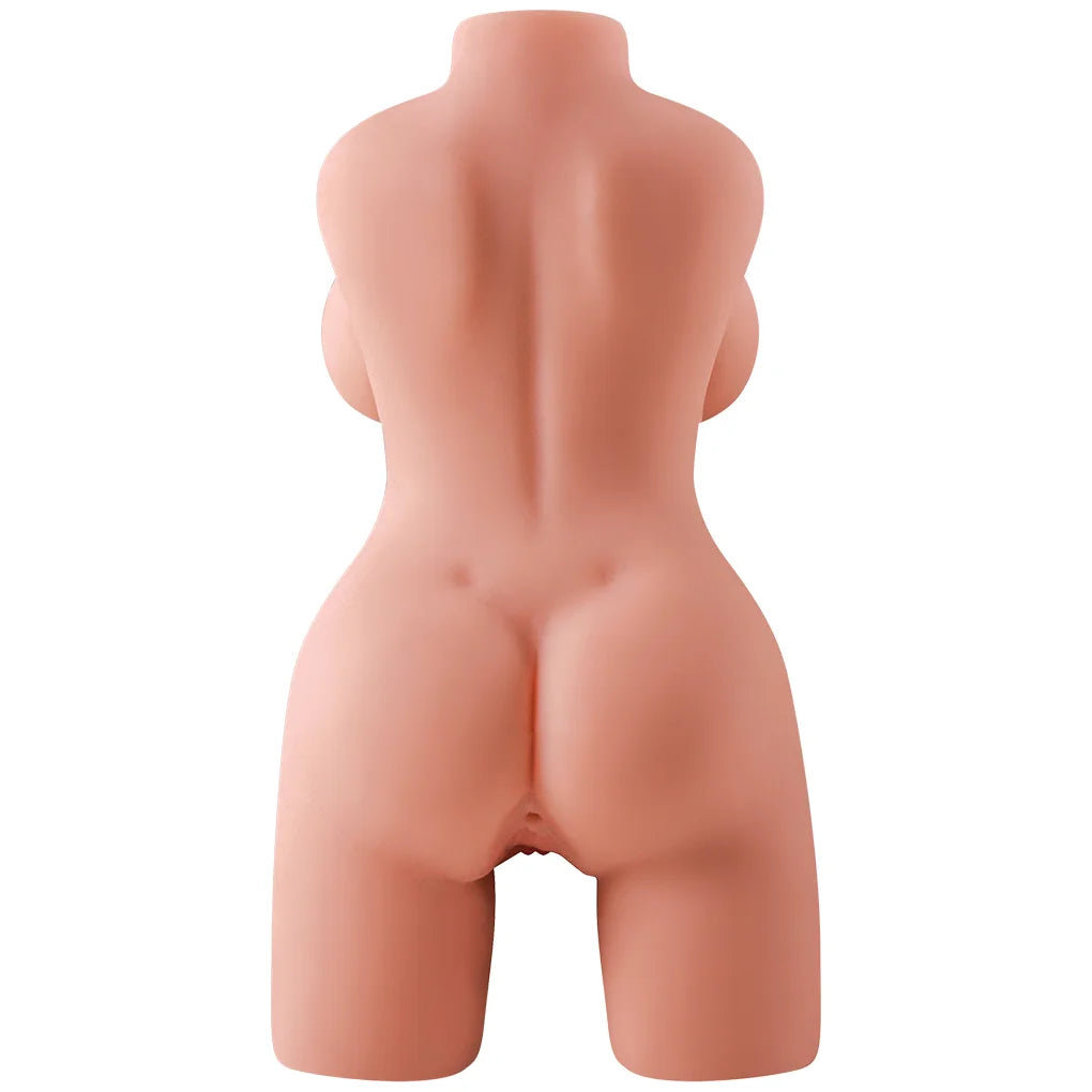1.8kg Curvy Half Body Doll with Soft Breasts and Realistic Openings.