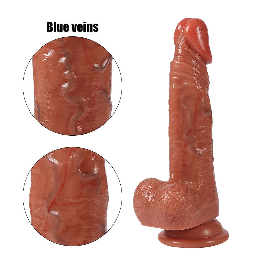 7.9 Inch Realistic Dual-Density Textured Suction Cup