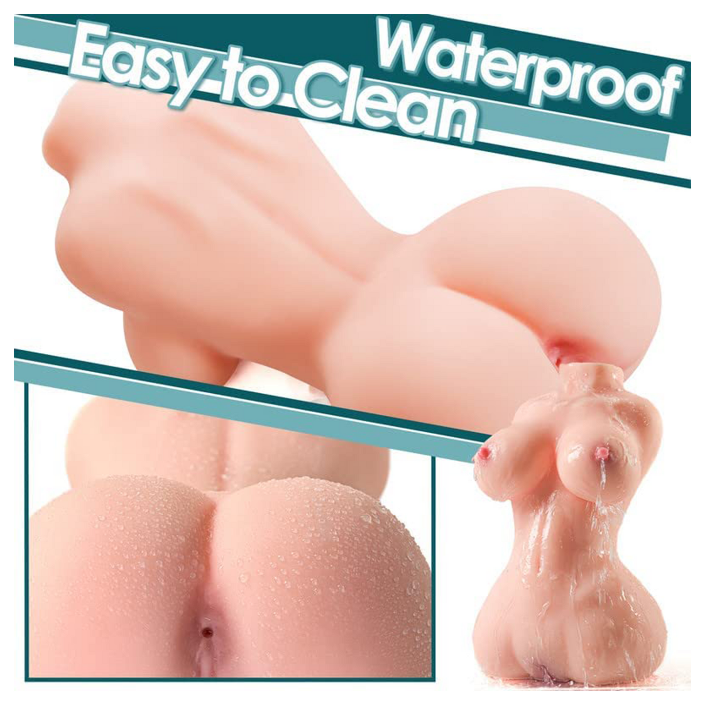 Pocket Half Body Doll - Realistic Texture and Soft Curves (1.5kg).