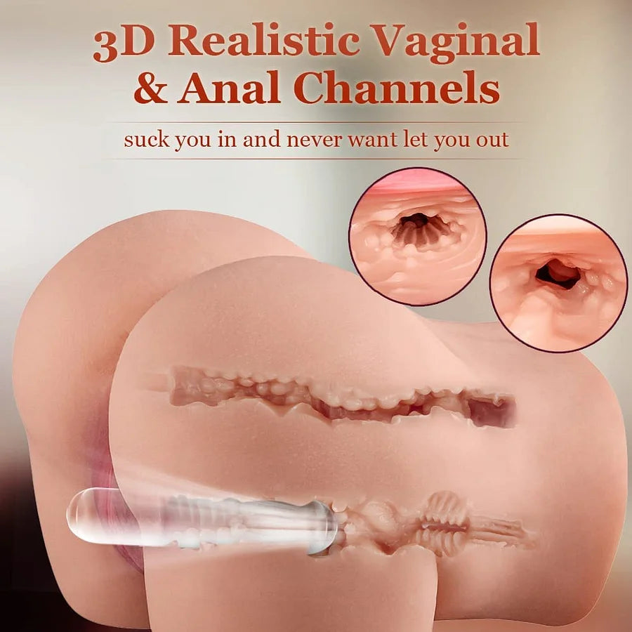 Male Masturbator - Realistic Pocket Stroker with Dual Features (5.7LB).