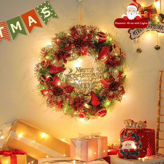 Red and Green Handmade Christmas Creative Wreath